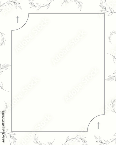 Fototapeta Beige funeral empty card