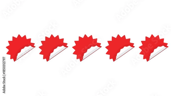 Obraz Red Maple Leaves on Stems.