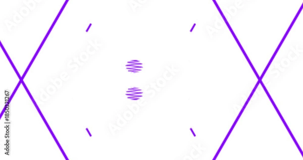 Obraz Vibrant purple geometric pattern on black background