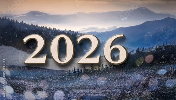 Obraz New Year 2026 Postcard