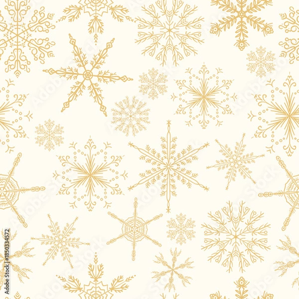 Obraz vector seamless pattern with snowflakes