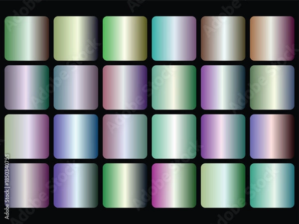 Obraz Colorful Gradient Squares on shape elements illustration