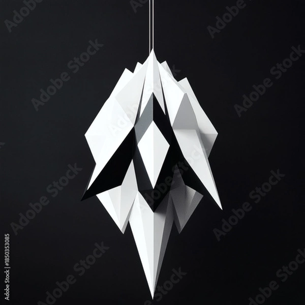 Obraz Geometric holiday chandelier with crystal elements