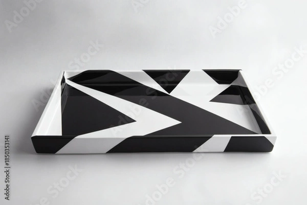 Obraz Geometric holiday serving tray with minimalist elements