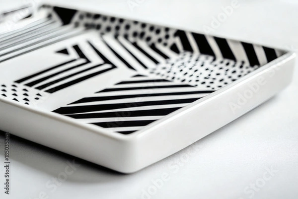 Obraz Geometric holiday serving tray with minimalist elements