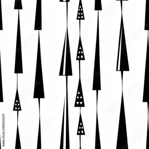 Obraz Abstract geometric holiday candle border pattern Repeating Pattern Tile Repeating Pattern Tile