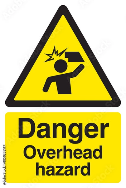 Obraz Overhead Hazard Warning Sign