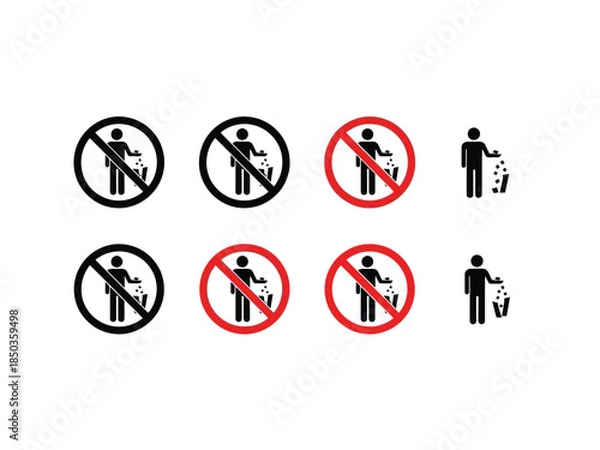 Obraz No Smoking Signs and Smoking Man.