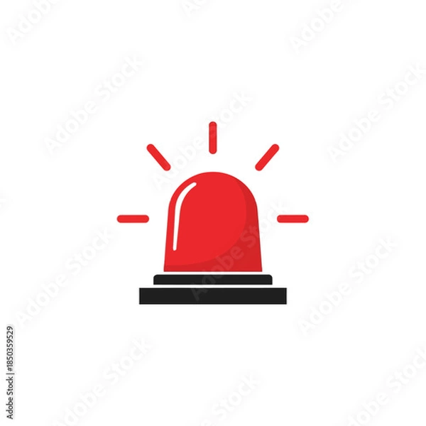 Obraz Red Warning Light Alert Signal.