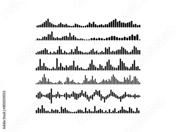 Obraz Sound Wave Patterns and Audio Visuals.