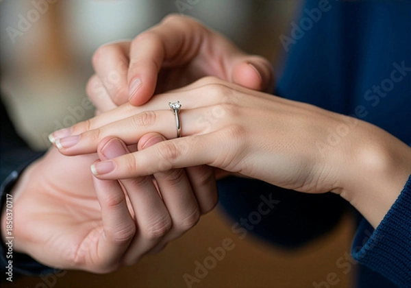 Obraz Engaged: Diamond on Her Finger 14