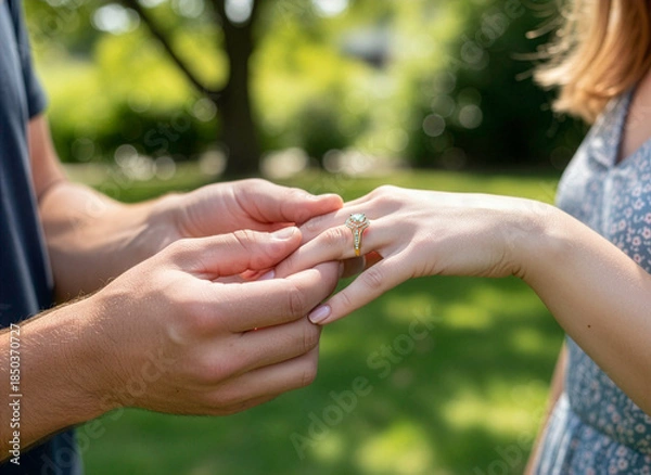 Obraz Engaged: Diamond on Her Finger 17