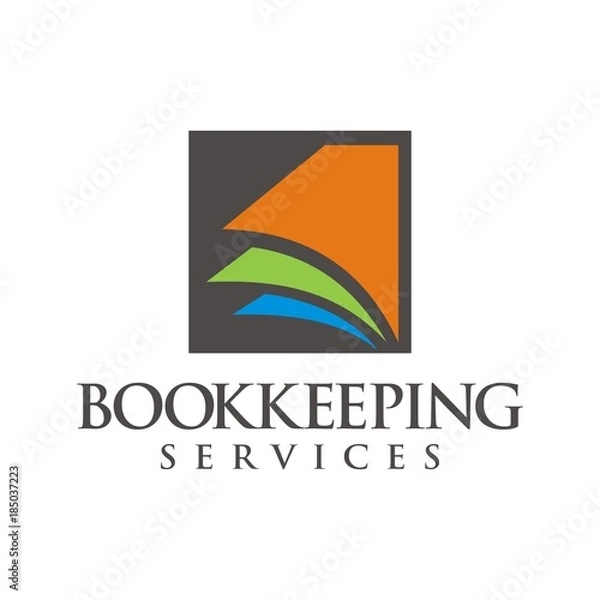 Obraz Bookkeeping logo initial design template vector illustration
