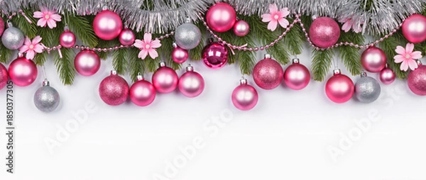 Obraz pink christmas background