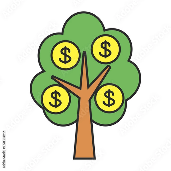 Obraz 金のなる木、配当金、投資、インカムゲイン、資産運用