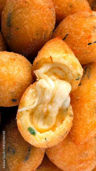 Obraz Cheese-filled dumpling, Brazilian snacks