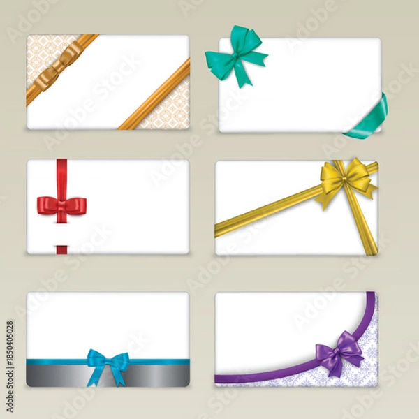 Obraz Gift Ribbon Bow Elements Collection for Holiday Design