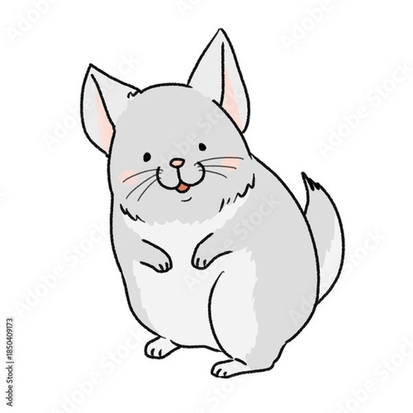 Obraz チンチラのかわいいイラスト