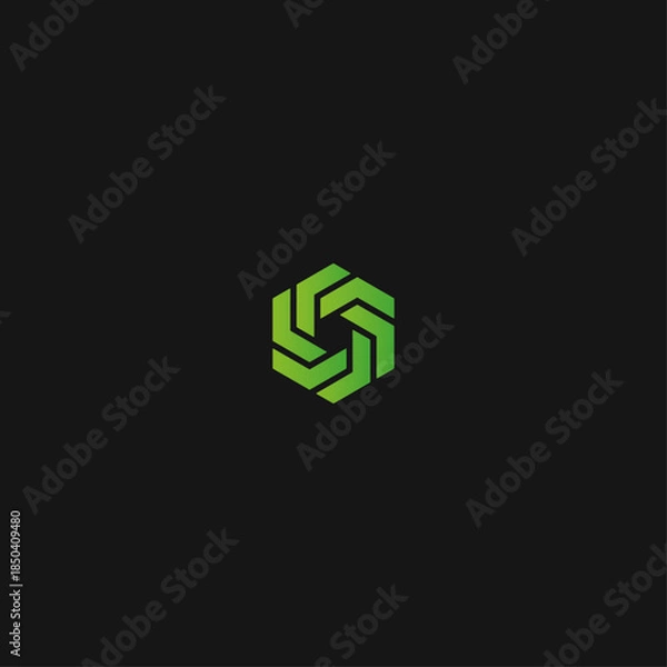 Obraz Abstract floral logo Icon flat vector design