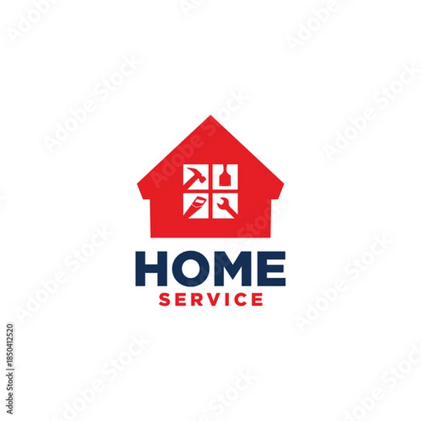 Obraz Home Service Logo Vector Simple Modern