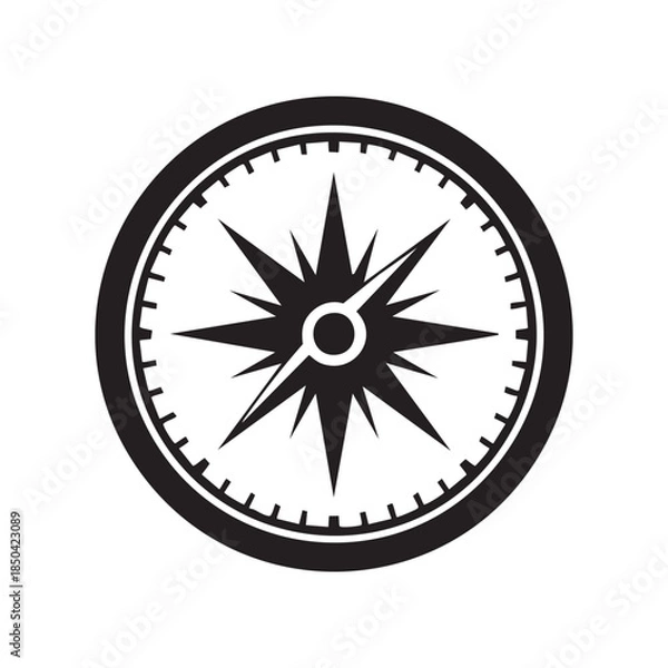 Obraz Compass Symbol for Navigation and Direction