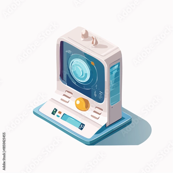 Obraz futuristic technology console screen