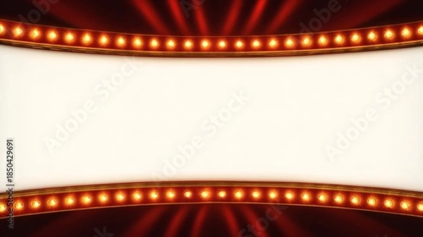 Obraz Bright Retro Frame with Spotlight Effect for Creative Design Projects