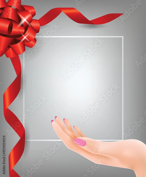 Obraz Ladies night lettering with ribbons and dessert