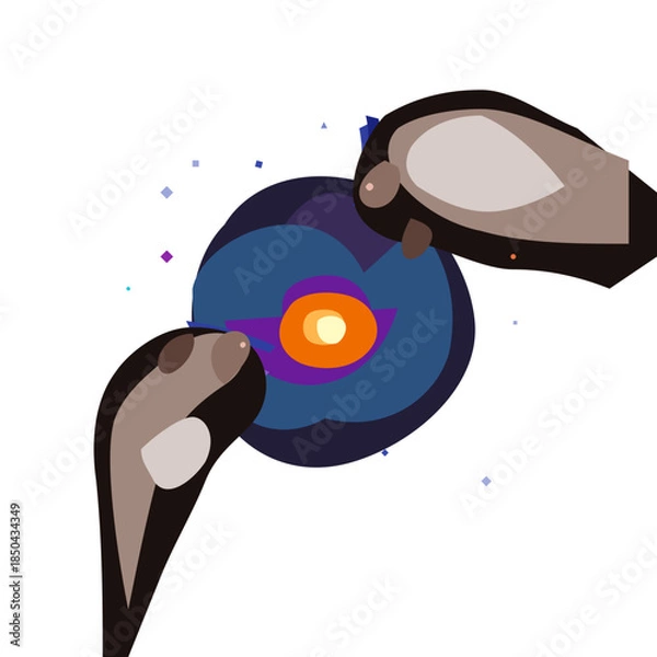 Fototapeta vector illustration of a bird