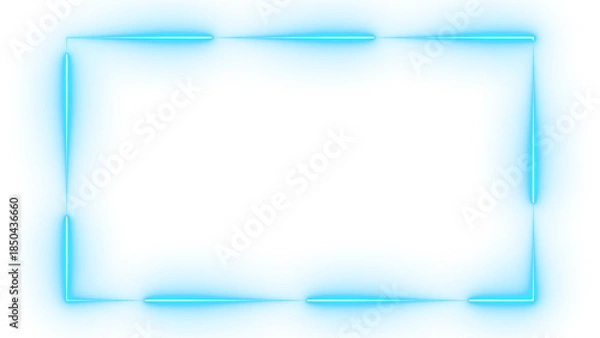 Obraz Neon Blue Cyber Frame Webcam Overlay Looping