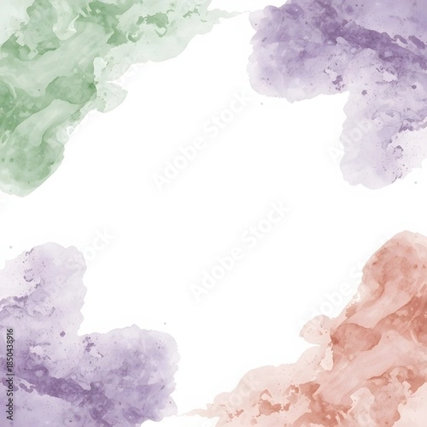 Obraz Corner Watercolor Splash Frame