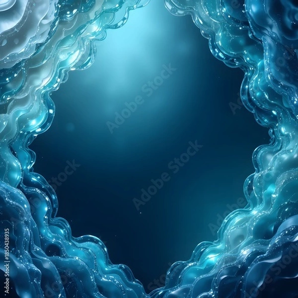 Obraz Ice Blue Crystal Frame