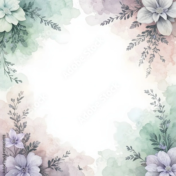 Obraz Corner Watercolor Splash Frame