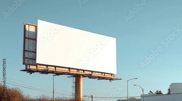 Obraz Sunny Day Billboard on White Background