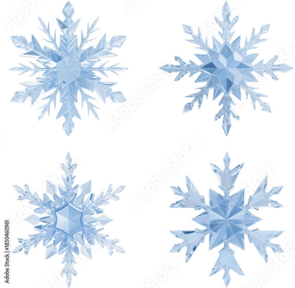 Obraz 雪の結晶　氷　冬