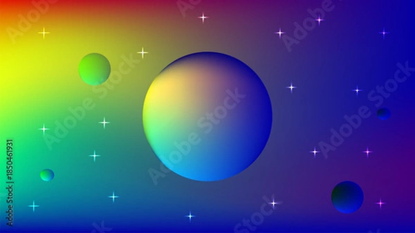 Obraz abstract background with colorful circles