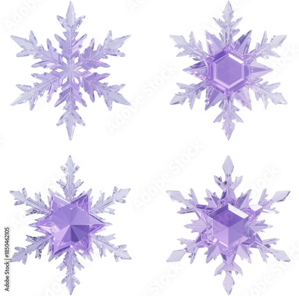 Obraz 雪の結晶　氷　冬