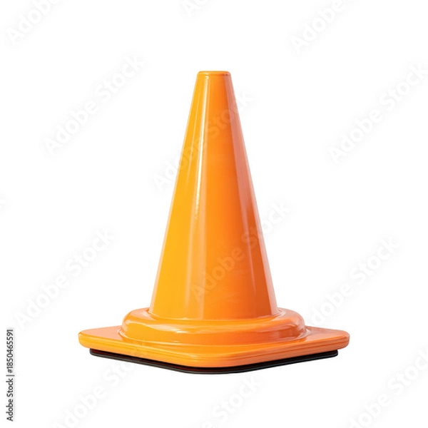 Obraz Classic Roadwork Safety Cone on White