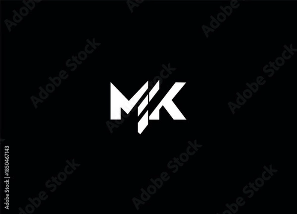 Obraz MK abstract initial logo and creative logo