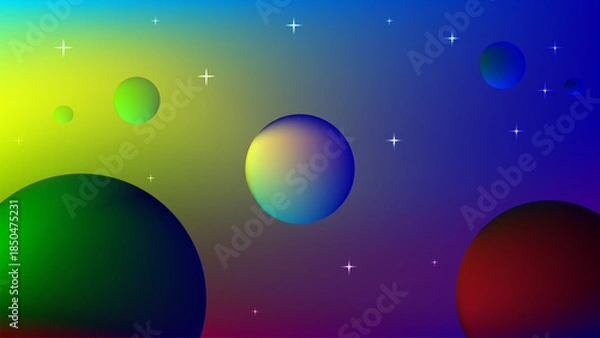 Obraz abstract background with colorful circles