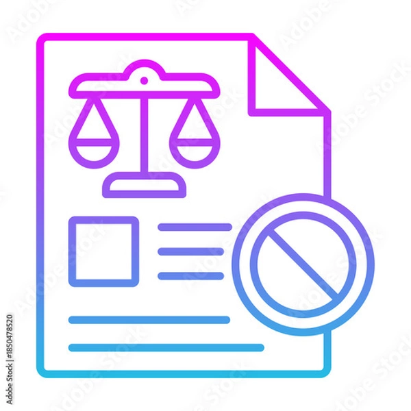 Fototapeta Illegal Icon