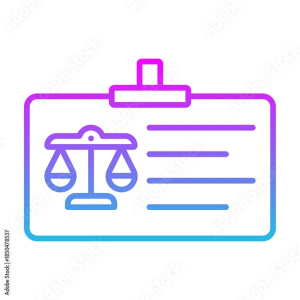 Fototapeta Id Card Icon