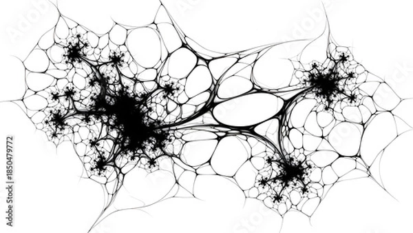 Obraz Abstract black ink forming abstract 3