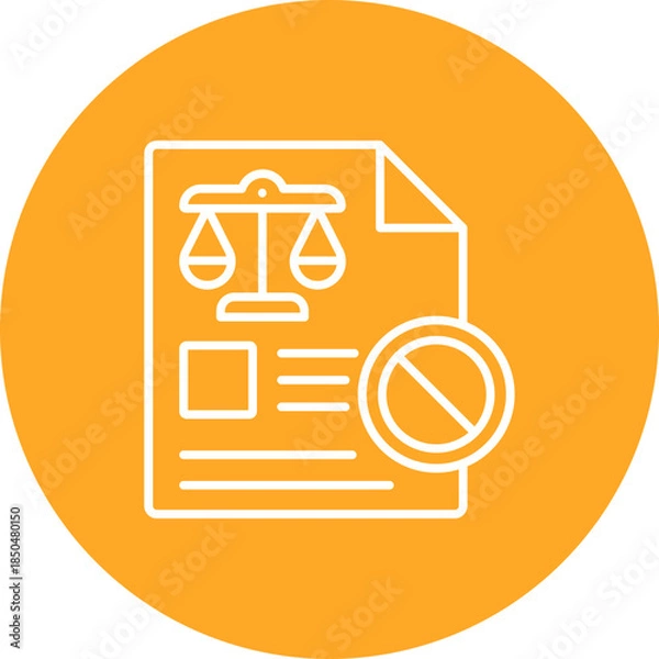 Fototapeta Illegal Icon