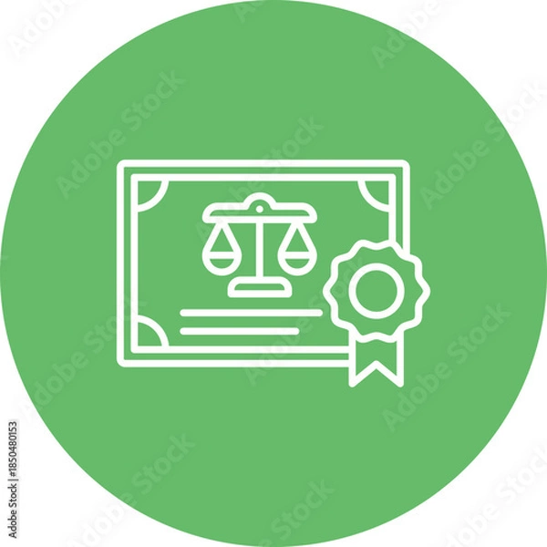 Fototapeta Certificate Icon