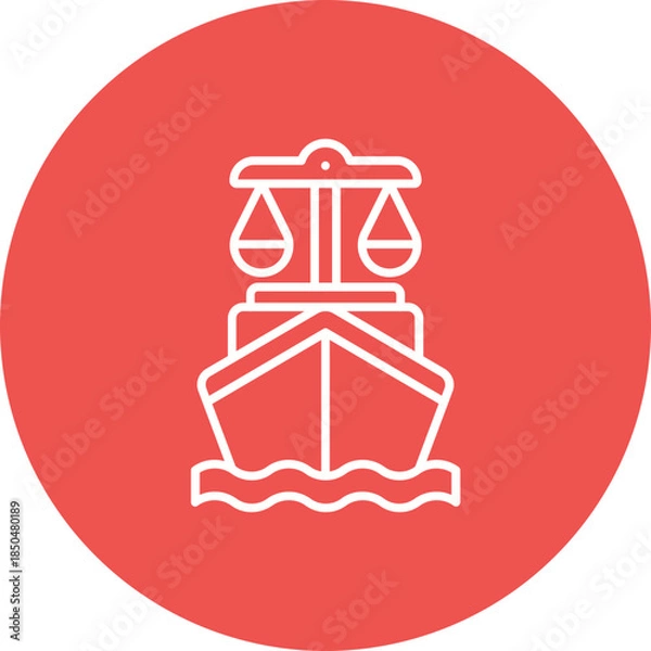 Fototapeta Maritime Laws Icon