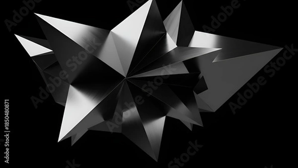 Obraz Abstract Geometric Pattern of Dark Mysterious Shapes