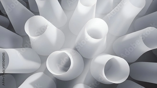 Obraz Abstract geometric pattern of white 12