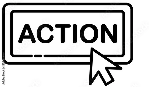 Fototapeta Action button 