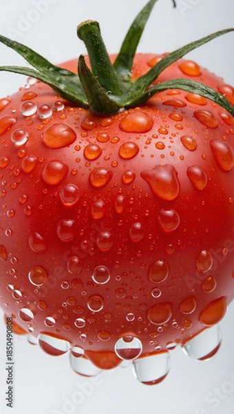 Obraz tomato with water drops